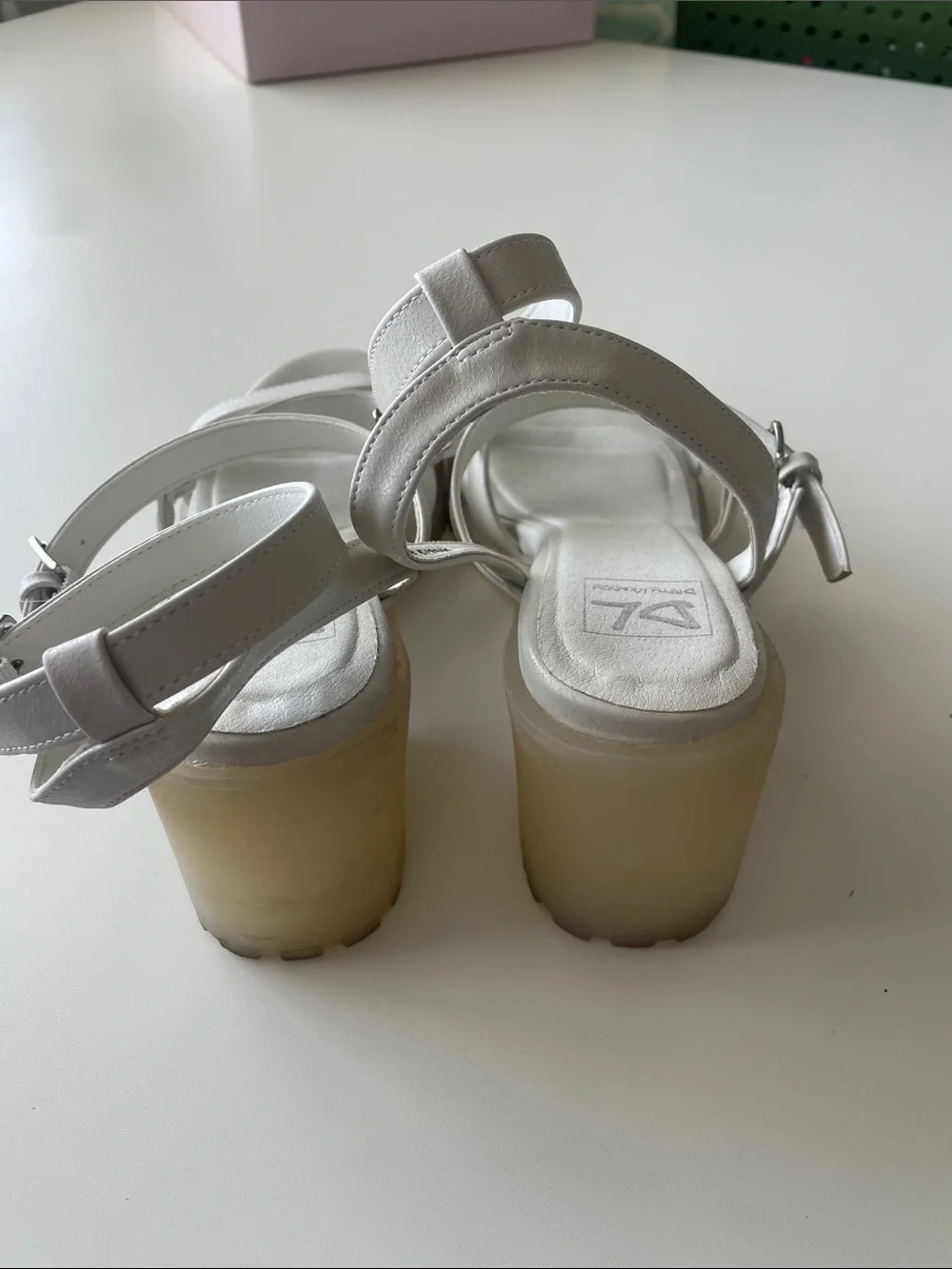 Dirty Laundry White Multi-Strap Platform Sandals